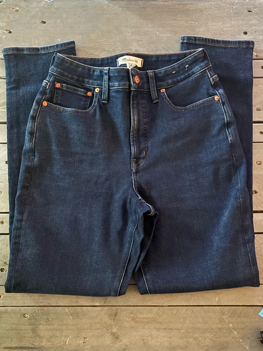 Madewell Perfect Curvy Vintage Straight Jeans in Dark Indigo